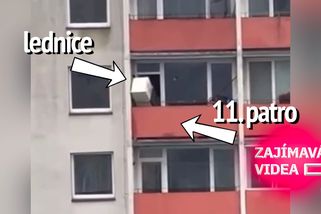 Ústí není Praha: Muž vyhazuje lednici z jedenáctého patra | Zajímavá videa